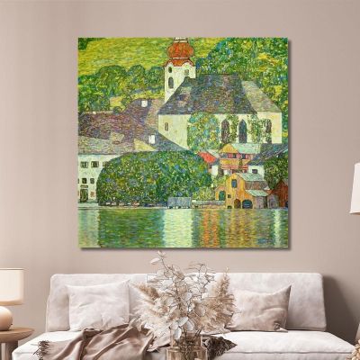 Unterach Church On Attersee Gustav Klimt kg11 canvas print 