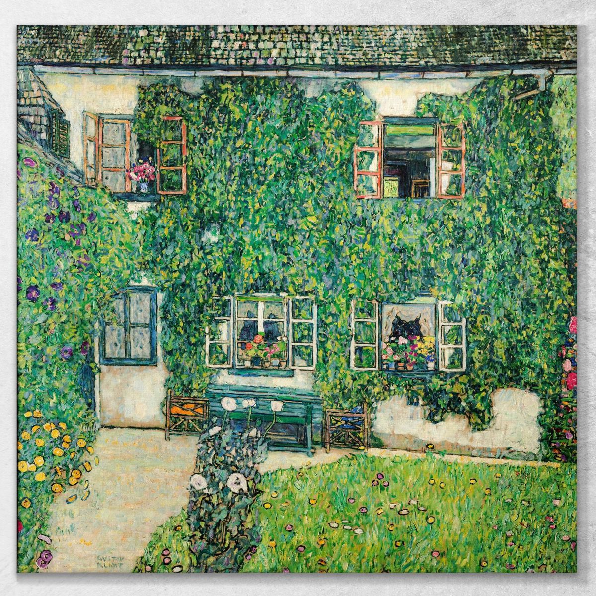 Casa Forestale A Weissenbach Sull'Attersee Gustav Klimt kg20 canvas print 