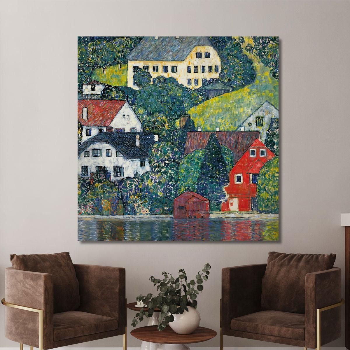 Case Ad Unterach Sull'Attersee Gustav Klimt kg21 canvas print 