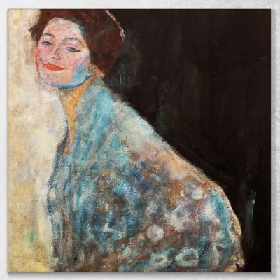 Portrait Of A Lady In White Unfinished Gustav Klimt kg28 canvas print 