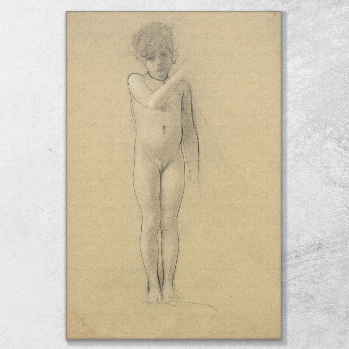 Nude Of A Little Girl Gustav Klimt kg77 canvas print 