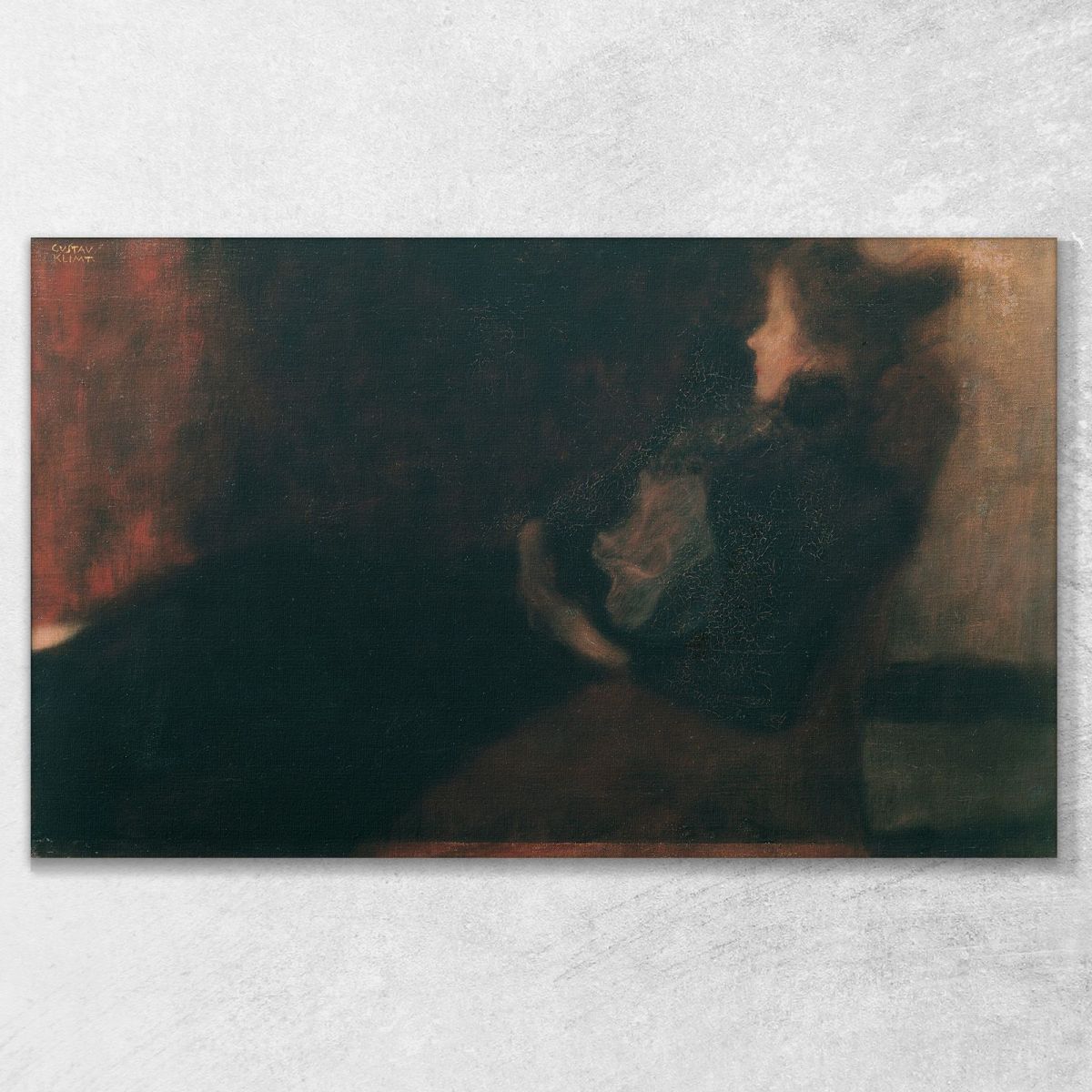 Lady At The Fireplace Gustav Klimt kg85 canvas print 