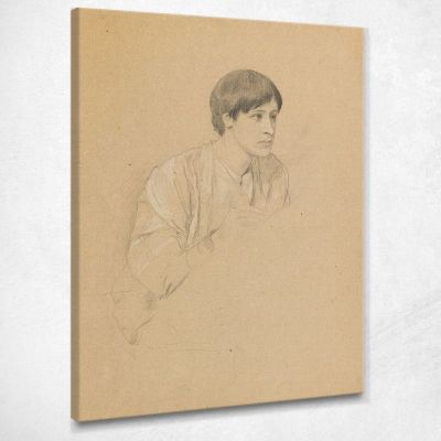 Drawing Young Man Gustav Klimt kg91 canvas print 