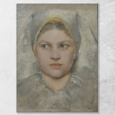 Head Study Of A Girl Von Hana Gustav Klimt kg98 canvas print 