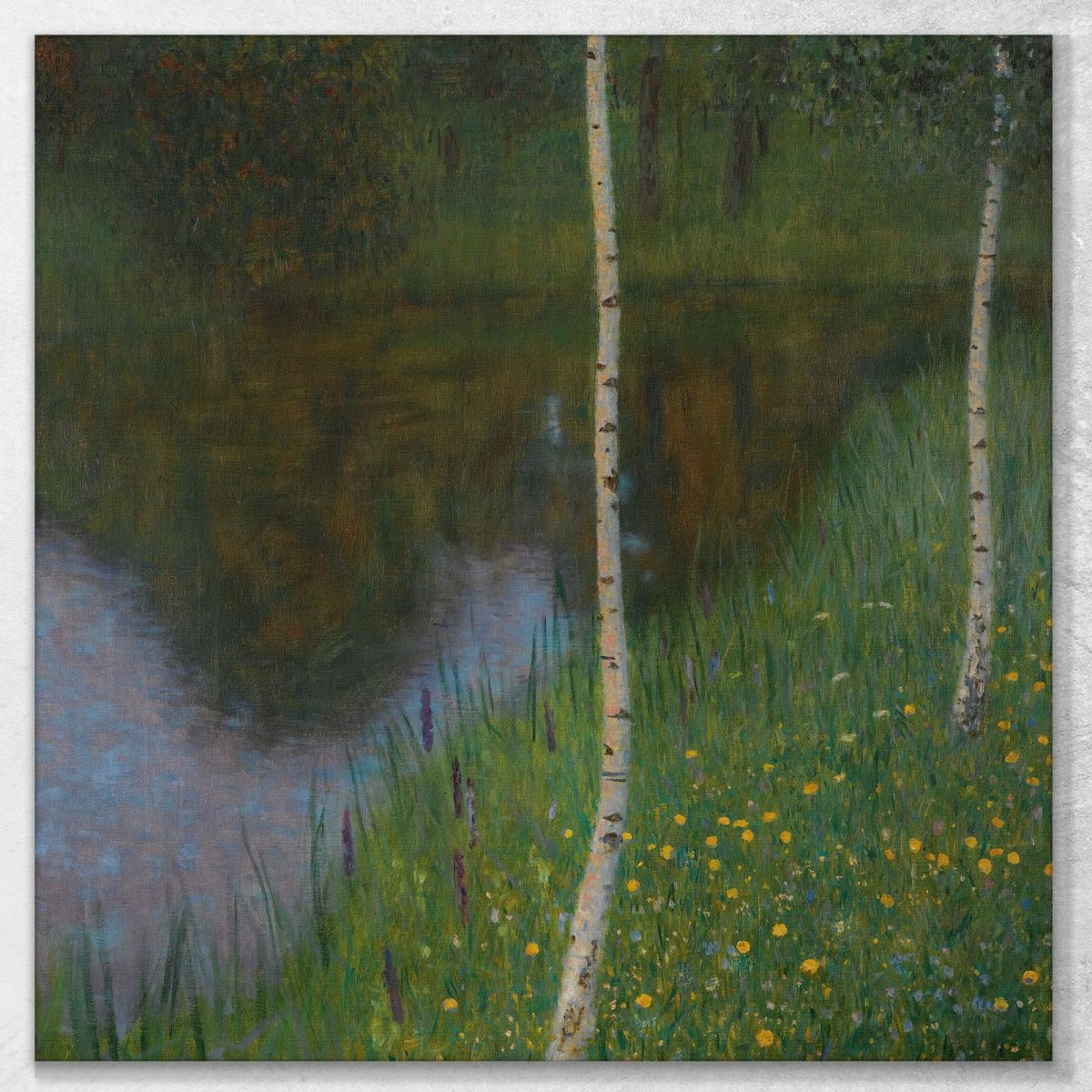 Lakeshore With Birches Gustav Klimt kg103 canvas print 