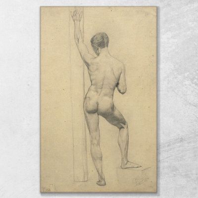 Male Academy Nude Back View Gustav Klimt kg113 canvas print 