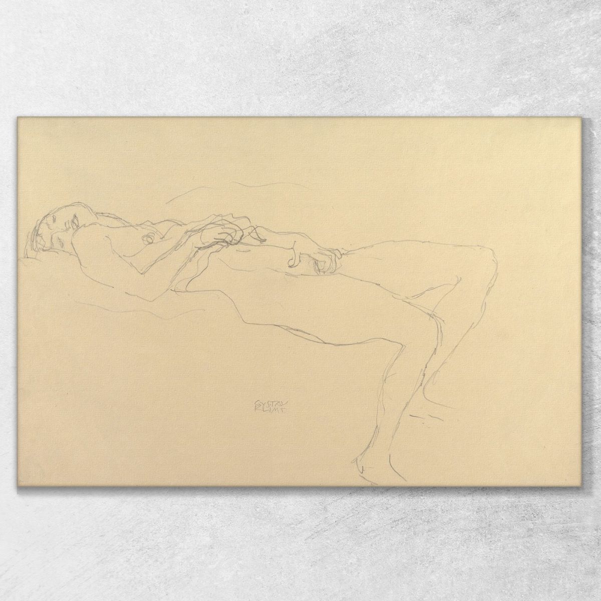 Reclining Nude Gustav Klimt kg125 canvas print 