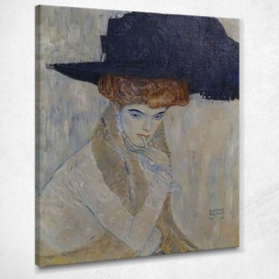 The Blackfeathered Hat Gustav Klimt kg140 canvas print 