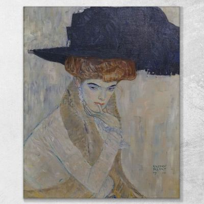 The Blackfeathered Hat Gustav Klimt kg140 canvas print 