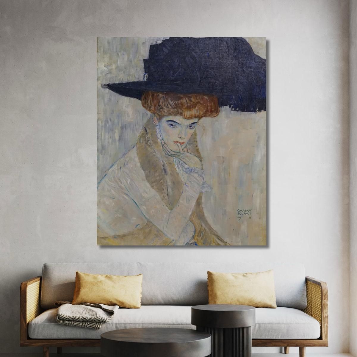 The Blackfeathered Hat Gustav Klimt kg140 canvas print 