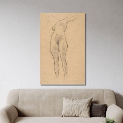 Floating Woman With Outstretched Arm Study For Medicine Gustav Klimt kg146 canvas print 