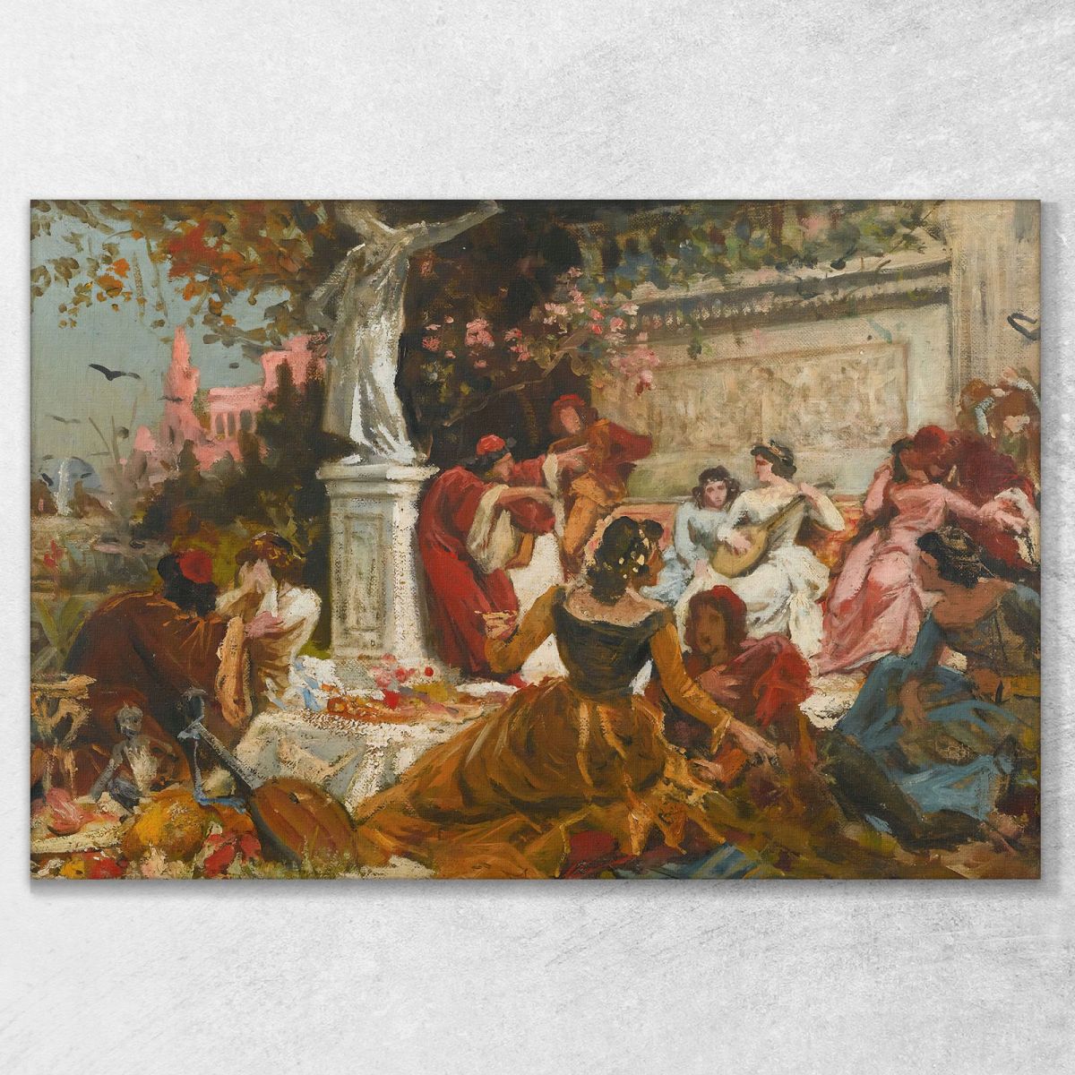 Banquet In A Park Hans Makart hmk9 canvas print 