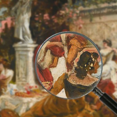 Banquet In A Park Hans Makart hmk9 canvas print