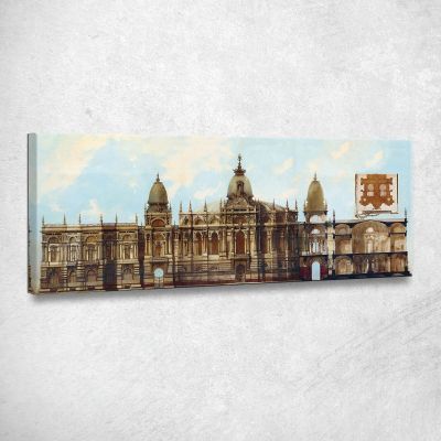 Design For A Palace Back And Floor Plan Hans Makart hmk20 canvas print 