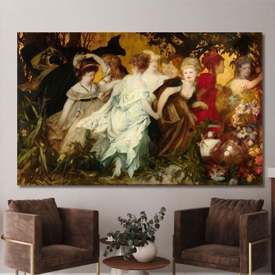 Modern Amoretti 2 Hans Makart hmk34 canvas print 