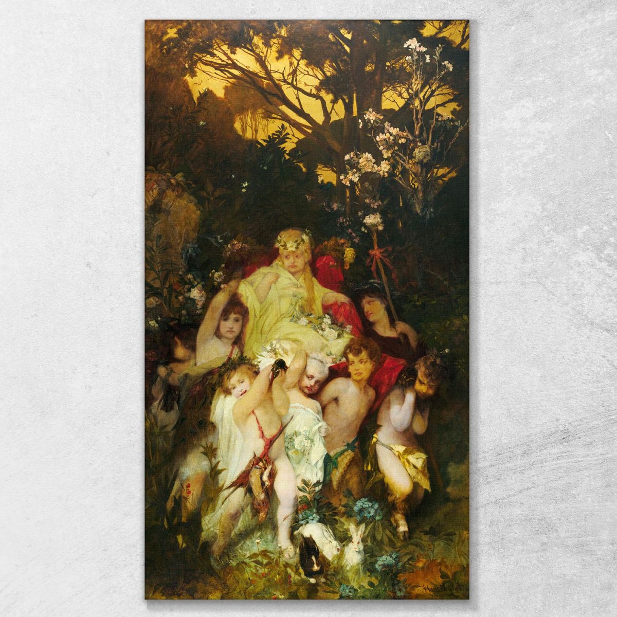 Modern Amoretti Hans Makart hmk36 canvas print 