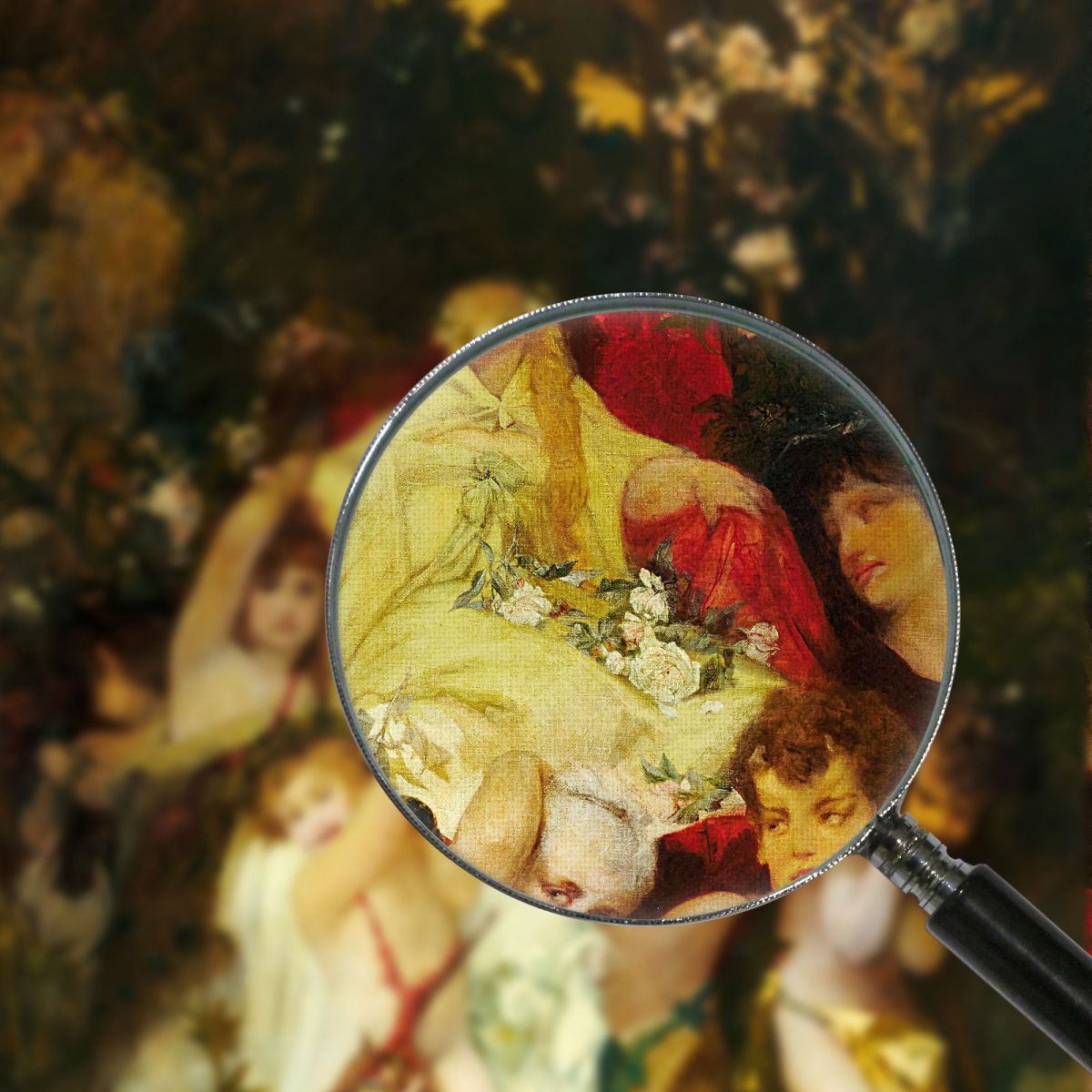 Modern Amoretti Hans Makart hmk36 canvas print