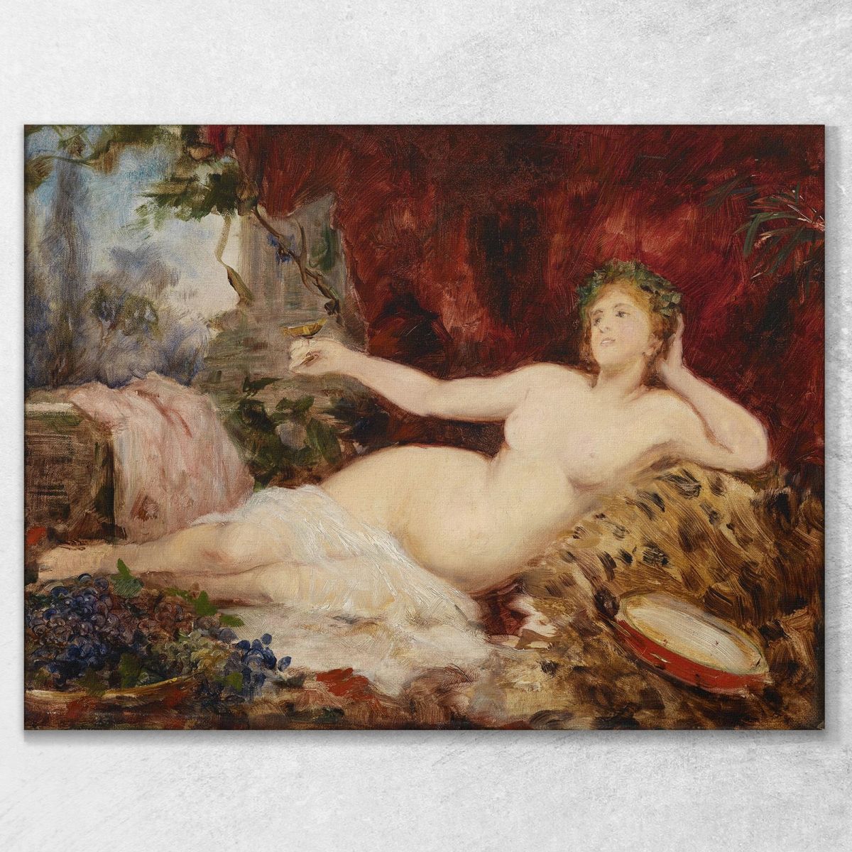 Resting Bacchante Hans Makart hmk55 canvas print 