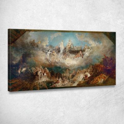 Sinking Of The Nibelungen Stronghold Into The Rhine Hans Makart hmk57 canvas print 