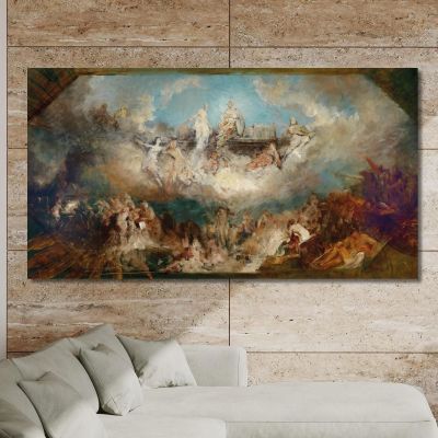 Sinking Of The Nibelungen Stronghold Into The Rhine Hans Makart hmk57 canvas print 