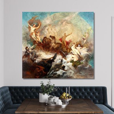 The Victory Of Light Over Darkness Hans Makart hmk65 canvas print 