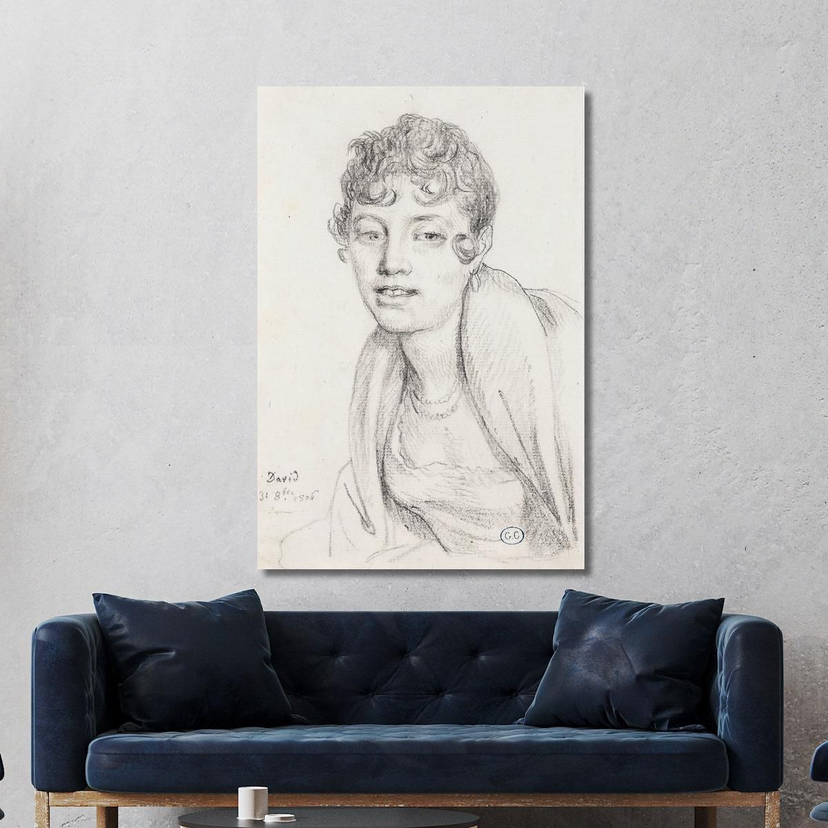 Bust Of Angelique Mongez Jacques Louis David jld4 canvas print 