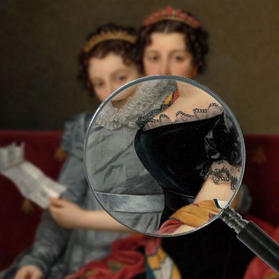 Portrait Of The Sisters Zenaide And Charlotte Bonaparte Jacques Louis David jld29 canvas print