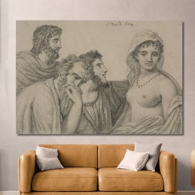 Phryné Before The Judges Jacques Louis David jld52 canvas print 