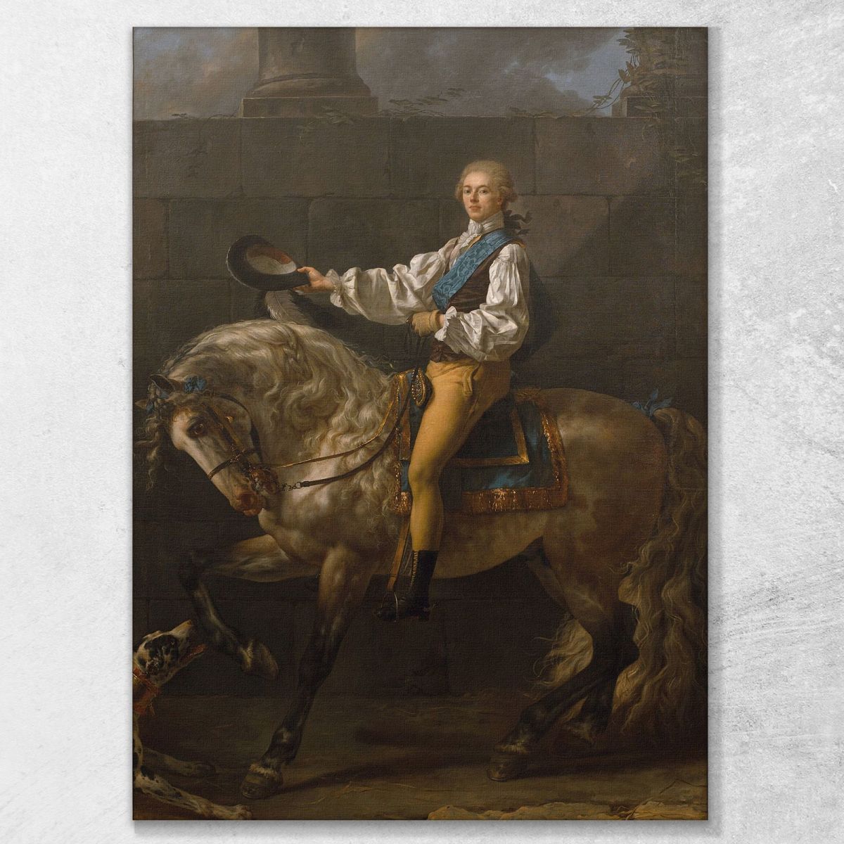 Equestrian Portrait Of Stanislaw Kostka Potocki Jacques Louis David jld57 canvas print 