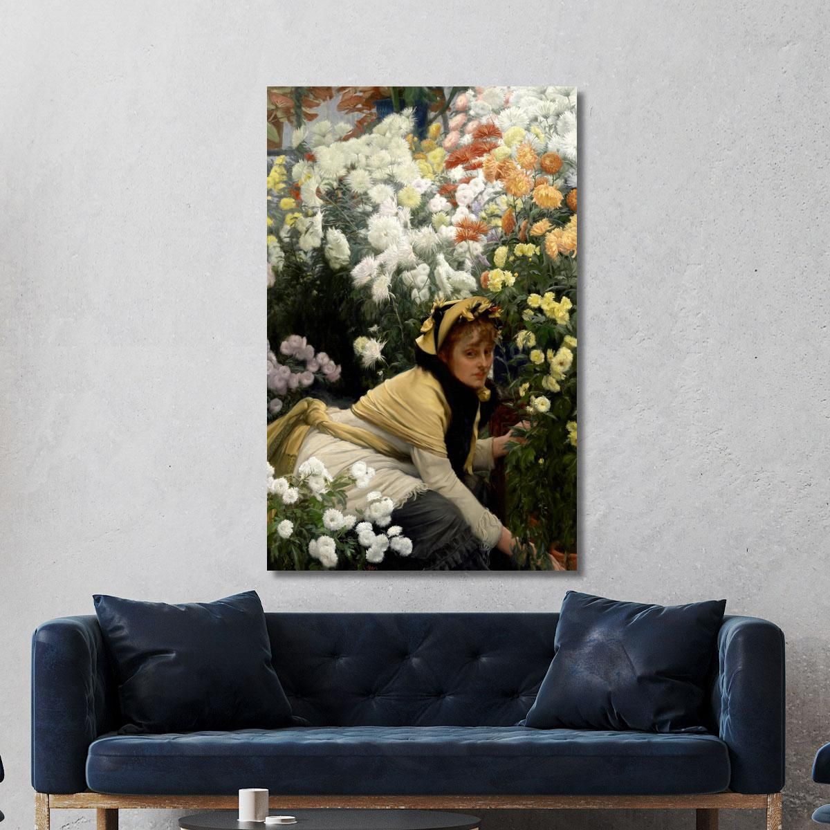Chrysanthemums James Tissot jts12 canvas print 