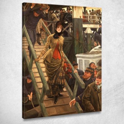 Embarkation At Calais James Tissot jts24 canvas print 