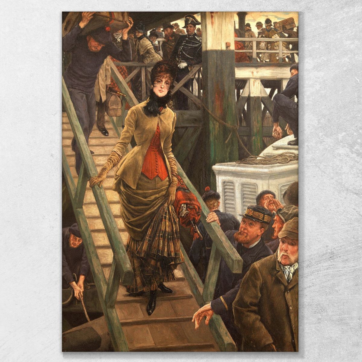 Embarkation At Calais James Tissot jts24 canvas print 