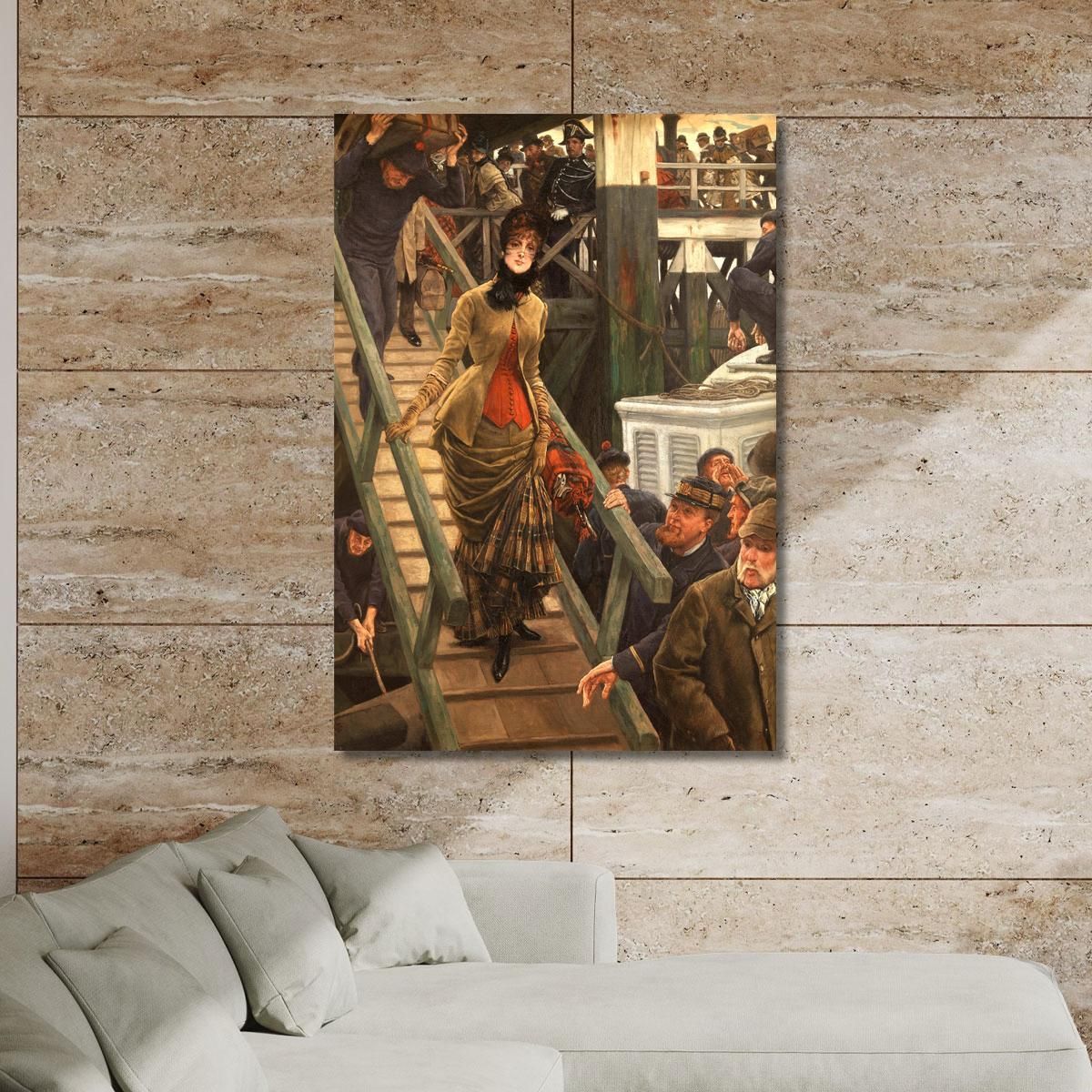 Embarkation At Calais James Tissot jts24 canvas print 