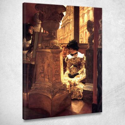 In The Louvre L Esthetique James Tissot jts26 canvas print 