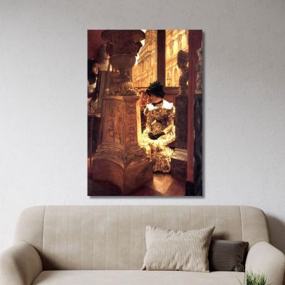 In The Louvre L Esthetique James Tissot jts26 canvas print 