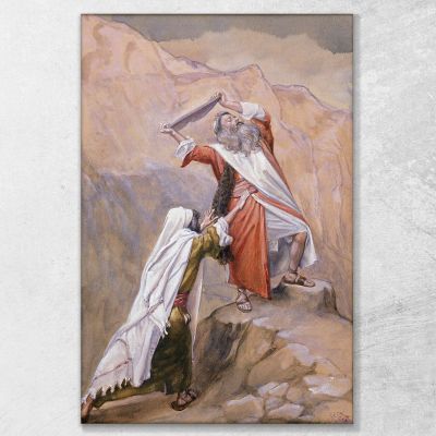 Moses Destroyeth The Tables Of The Ten Commandments James Tissot jts65 canvas print 