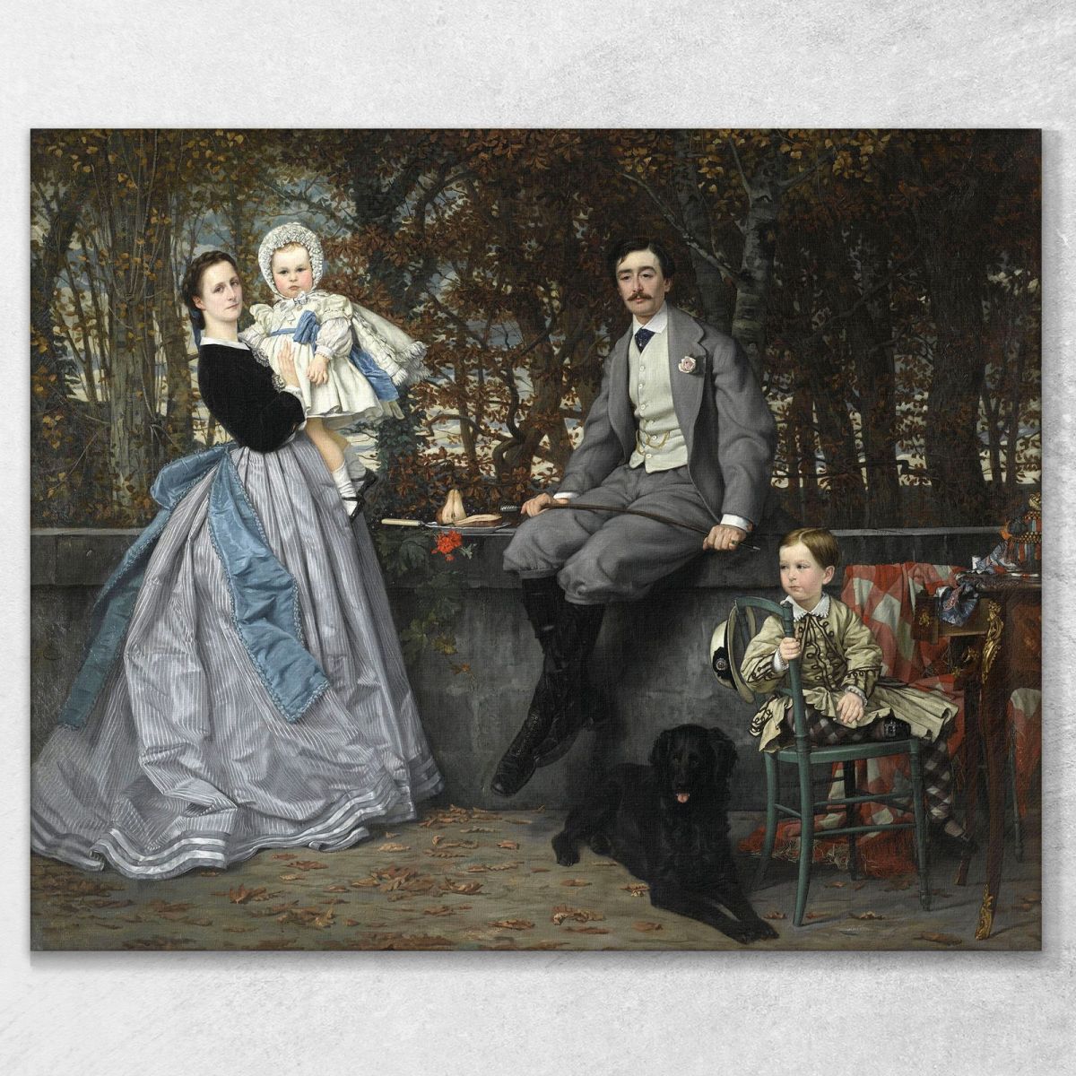 Portrait Of The Marquis And Marchioness Of Miramon And Their Children James Tissot jts80 canvas print 