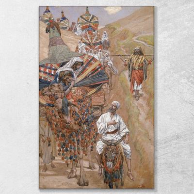 Rebecca Meets Isaac By The Way James Tissot jts86 canvas print 