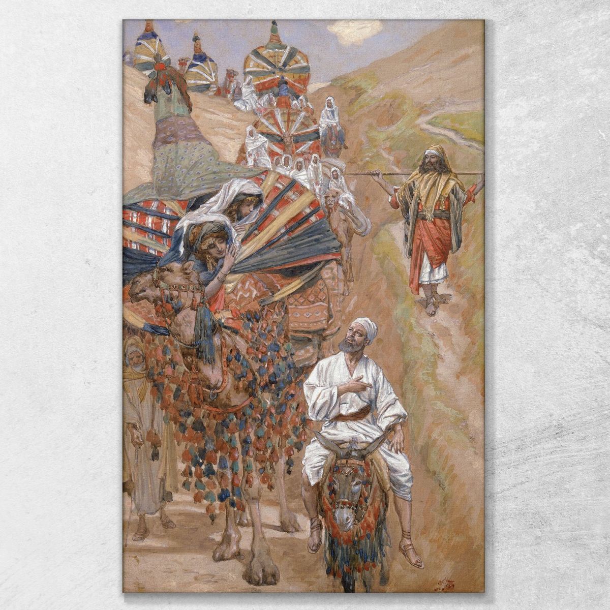 Rebecca Meets Isaac By The Way James Tissot jts86 canvas print 