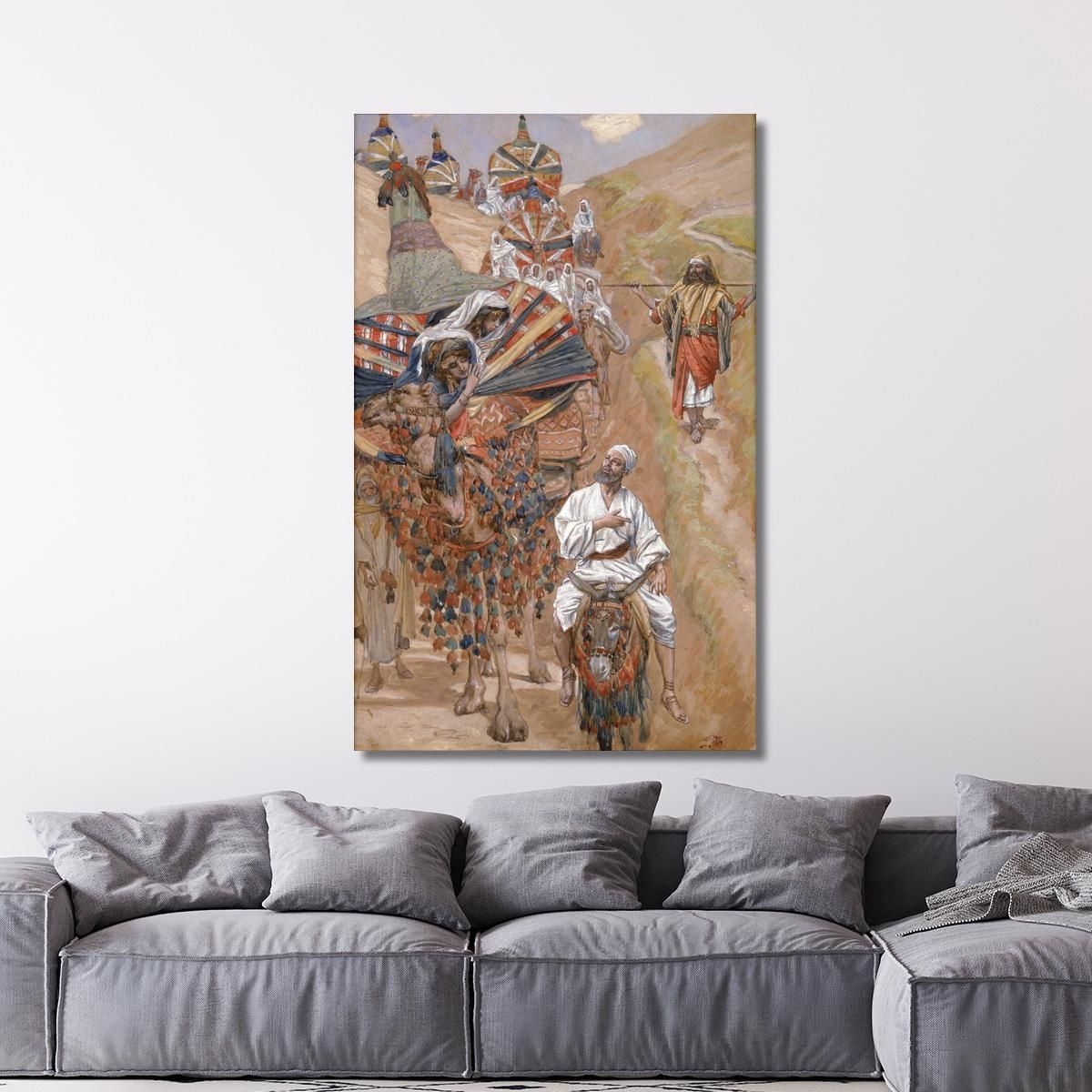 Rebecca Meets Isaac By The Way James Tissot jts86 canvas print 