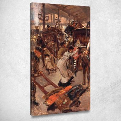 The Cab Road Victoria Station James Tissot jts111 canvas print 