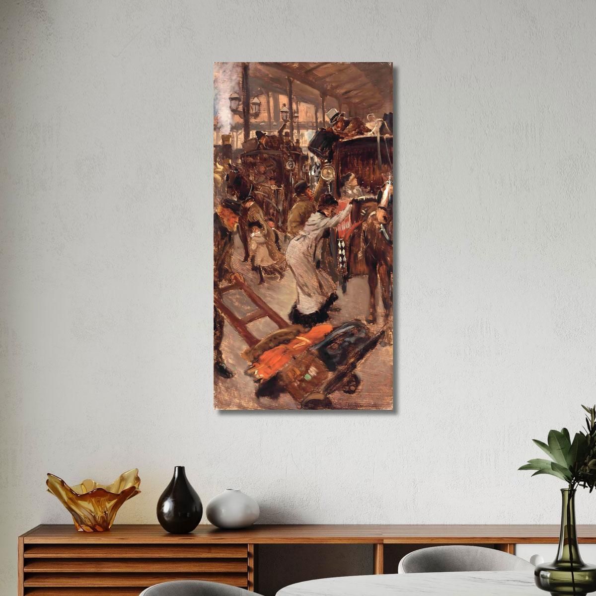 The Cab Road Victoria Station James Tissot jts111 canvas print 