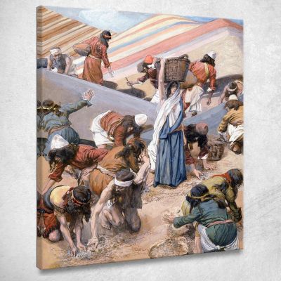 The Gathering Of The Manna James Tissot jts119 canvas print 