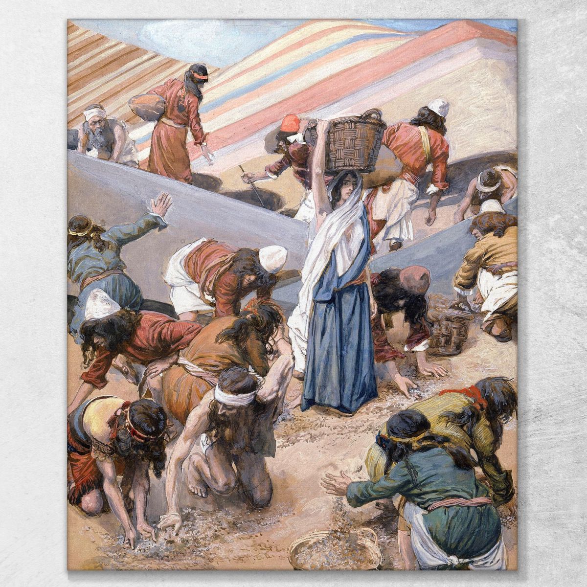 The Gathering Of The Manna James Tissot jts119 canvas print 