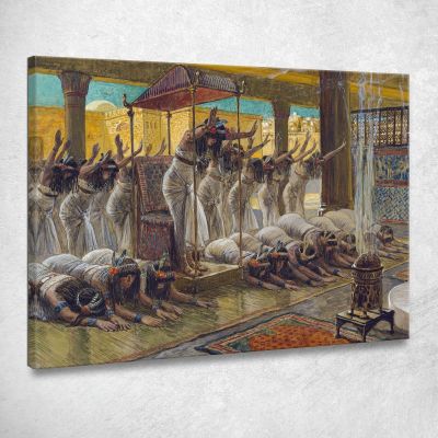 The Queen Of Sheba Visits Solomon James Tissot jts131 canvas print 