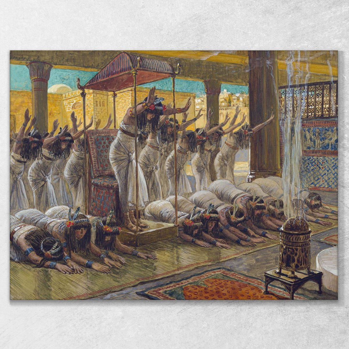 The Queen Of Sheba Visits Solomon James Tissot jts131 canvas print 