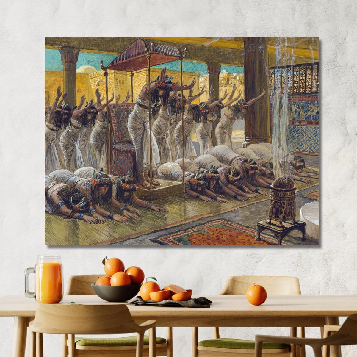 The Queen Of Sheba Visits Solomon James Tissot jts131 canvas print 