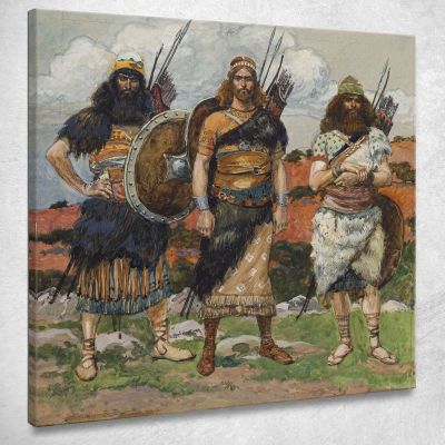 Three Of David S Captains James Tissot jts149 canvas print 