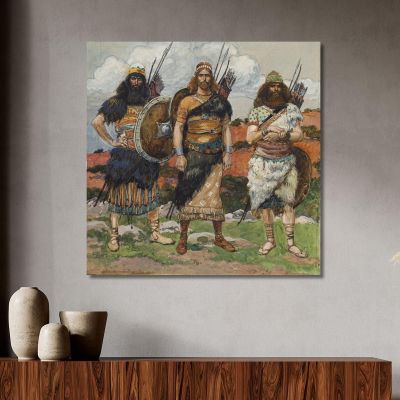 Three Of David S Captains James Tissot jts149 canvas print 