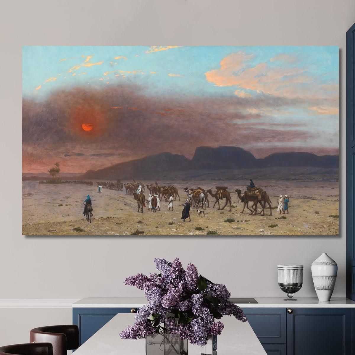 Caravan In The Desert Jean-Léon Gérôme jlg34 canvas print 